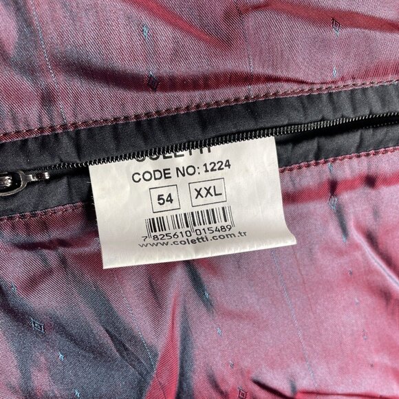 Mens Overcoat Coletti Collection Line 54 XXL Button Up Lined Black u - Picture 4 of 7